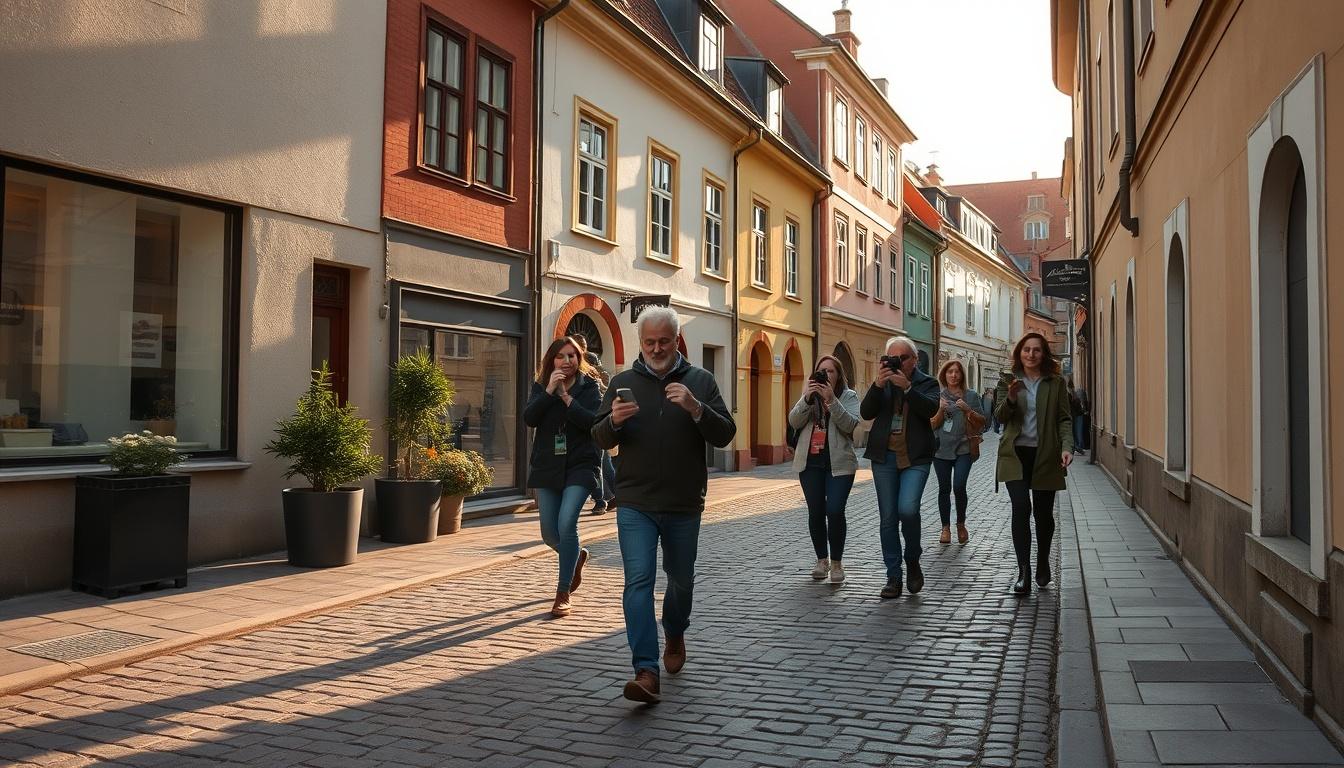 Local walks with a visual focus
